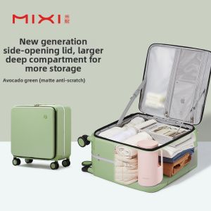 Mixi | Aluminum Frame Front and Side Open Lightweight Password Lock Luggage 18 inches