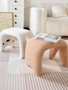 เก้าอี้เปลี่ยนรองเท้าสุนัขแมวสุดน่ารัก ผ้าขนแกะ โซฟา หน้าบ้าน เก้าอี้แต่งหน้า วัสดุอื่นๆ ไม่ต้องประกอบ ที่นั่งสำหรับทุกคน