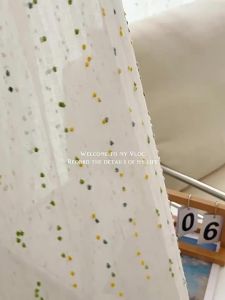 SHANGLAWEI | Cream Style Children Semi-Transparent Light Filtering Ramie Curtain