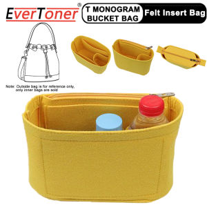 Evertoner nhét đồ bằng nỉ tổ chức túi cho toryburch Túi xô trang điểm túi có khóa kéo mỹ phẩm bên trong tổ chức Túi TB xô Mini Túi lót