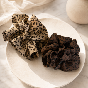 JIUDUOLAN | Leopard Print Fabric Hair Tie Accessory