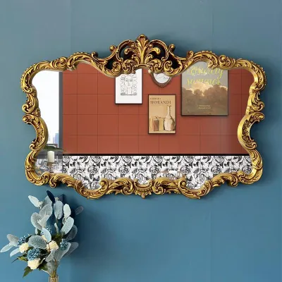 Antique Style Wall-mounted Carved Bathroom Mirror