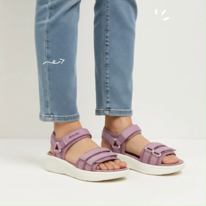 BUM Equipment Ladies Sandals BEQ79556/BEQ79557/BEQ79558 Black/Beige/Purple - Adjustable Strap Thick Sole Sandal