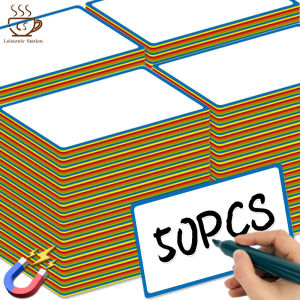 5-50ชิ้นป้ายแม่เหล็กใช้ซ้ำได้แห้งลบป้ายแม่เหล็กแบบพกพาตู้เย็นภายในบ้านสำนักงานโรงเรียนไวท์บอร์ดสติ๊กเกอร์ดิสเพลย์