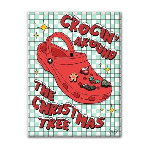 BILIBILI | If You Ain’t Crocin Then You Ain’t Rockin Crocs Shoe Poster 90s Aesthetic Checkerboard Canvas Painting Wall Art Room Home Decor