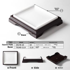 Miam Dinnerware Lamb Chop Plate Chinese Style Long Rectangular Display Plate for Roast Duck And Cold Dish Commercial Use