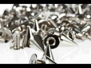 100 Sets Rivets: 10MM Silver Cone Spikes Punk Rock Bullet Rivets for DIY Clothing Leather Craft