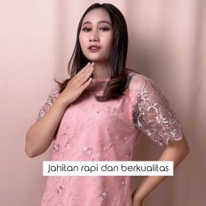 DRESS BRUKAT ALEA SIZE M LD 90 KONDANGAN SUPER MEWAH
