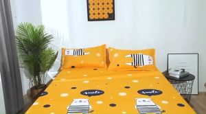 ผ้าปู ลาย-28 ยางรัดรอบเตียง 360 องศา ยังไม่รวมปลอกหมอน (ขนาด 3.5ฟู x 5ฟู x 6ฟู, สูง 10 นิ้ว)