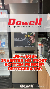 Dowell 2-Door 11.5 cu.ft. Inverter Refrigerator | INF-360BF
