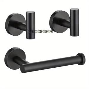 Bộ 3 Món Đồ Dùng Phòng Tắm Bằng Thép Không Gỉ Với Giá Treo Khăn Và Giá Đựng Giấy Vệ Sinh Thiết Kế Tiết Kiệm Thời Trang Tự Chứa Đồ Tiện Lợi
