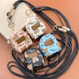 Mini Coin Purse Card Holder Bluetooth Earphone Strap Crossbody Necklace Girls Boys Document Storage Bag Cartoon Hard Drive Charging Head Data Cable Gifts