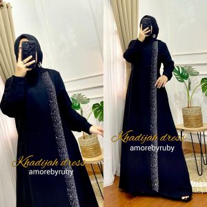 Beenabasic amore by ruby  gamis dress terbaru mewah simple dengan swarovski