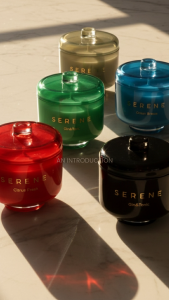 Serene Premium Scented Soy Candle | 5 Scents – Citrus Fresh Gin & Tonic Ocean Breeze Tangerine Bloom Melon Dew | Long-Lasting Aromatherapy Candle for Home & Gifts