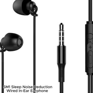 T&G SM1 Sleep Noise Reduction Wired Earphone Comfortable and Painless Sleep with Microphone