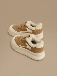 Josiny | Plush Lined Warm Training Shoes for Women Thick Sole