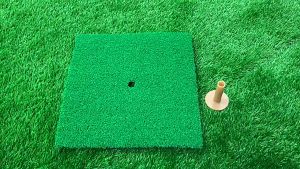 ❗❗ ซื้อคู่ถูกกว่า ❗❗ พรมซ้อมไดร์ฟอย่างหนา (ไม่แถมteeยาง แค่พรม) ที่ซ้อมตีกอล์ฟ แบบหญ้าเรียบ ขนาด 30x30 cm (DJD0101) สินค้ามีจำกัด