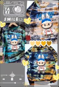 เสื้อยืด มัดย้อมวินเทจ ลายMONSTERS เสื้อคอกลม LABUBU น้องบู้ ขายส่ง ขายปลีก ตปี 2024 ผ้าCotton สองสี สำหรับคุณผู้ชาย และคุณผู้หญิง คู่บุคคลที่ได้รับรู้จัก สินค้าพร้อมส่งทุกวัน