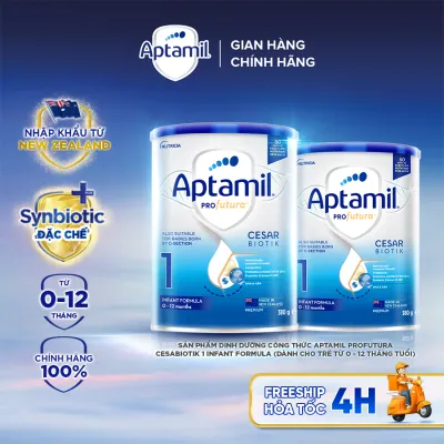[Hỏa tốc 0Đ] Combo 2 Sữa bột Aptamil Profutura Cesarbiotik New Zealand số 1 380g - Synbiotic độc quyền