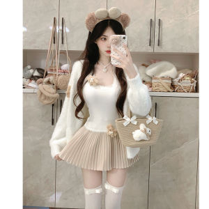 Áo Len Cardigan Mềm Mại Dày Dặn Dài Vừa Phải Phong Cách Lười Biếng Cao Cấp Cho Nữ Áo Khoác Ngoài Mềm Mại Nhung Nước