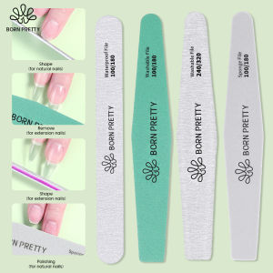 BORN PRETTY 1PC Nail File 100/180/240/320 Grit Sandpaper Disposable Cuticle Remover Buffers Nail Tool Set