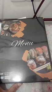 EMI-FILE K2 A4 Pvc / Clear Hardcover Menu Holder Book / 8Pocket / Restaurant Cafe Catalog (165)