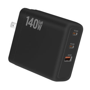 140W GaN Fast Charger Compact Portable Universal for Laptops Phones Tablets PD Smart Recognition Safety Protection