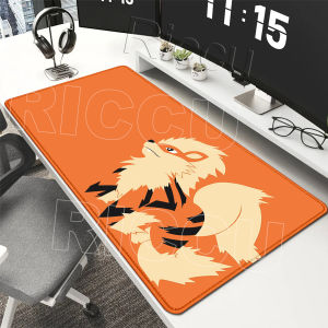 kawaii Cartoon Mouse Pads Anime Pokemon Arcanine Pattern Tablemats Soft Smooth Table Pad Offices Laptop Computer Rubber Desk Rug