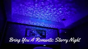 Galaxy Star Projector Night Light USB Ocean Wave Lamp with Remote Control and Music for Kids Bedroom Birthday Decor Lighting