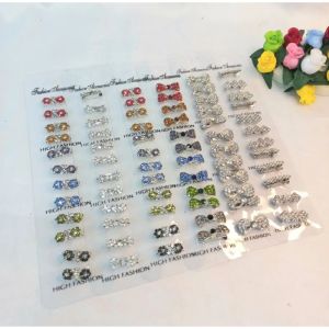 Bros Dagu Isi 12 pcs Beda Motif Bros Dagu Kecil Imut Elegan Bros Dagu 1 Lusin Campur Bros Cantik Full Mata