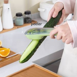New Multifunctional Fruit and Vegetable Storage Peeler Stainless Steel Apple and Potato Peeler Double Sided Peeler Home Gadgets