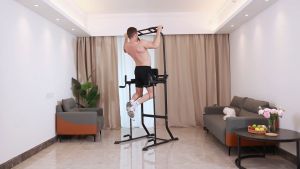 OneTwoFit Multifunctional Pull-Up Bar Station Adjustable Height 6-Position Gym Workout Exercise Stand Fitness Equipment Single Parallel Bars Tower Power Dip For Home pull-ups