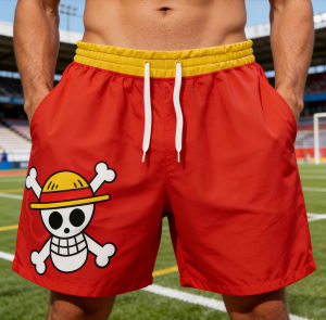 Bandai | 2026 Bandai ONE PIECE Luffy Mens Performance Gym Shorts Summer Quick-dry Comfy Lightweight Beach Shorts Breathable Y2k Casual