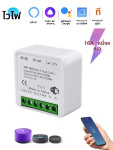 Tuya 16A 20A Mini WiFi สมาร์ท 2-Way Timer รีเลย์โมดูลอัตโนมัติ Smart Life App ระยะไกล Alexa Google Home Voice Control