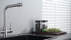 2025 New Chrome Kitchen Faucet Double Swivel Spout Drinking Water Purifier Filter Brass Sink Mixer Tap Hot and Cold Water
