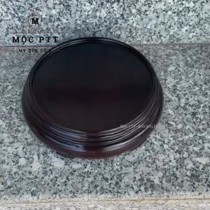 Kỷ Tròn  Đế Bát Hương màu Cổ gỗ Hương Đá kích thước Mặt 12 đến 32 cao 6 Cm