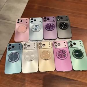 360 °   Ốp Điện Thoại Xoay Được Màu Trơn Sang Trọng Chống Sốc Chất Liệu Nhựa Nhiệt Dẻo Polyurethane Có Giá Đỡ Tương Thích Với Nhiều Mẫu Máy