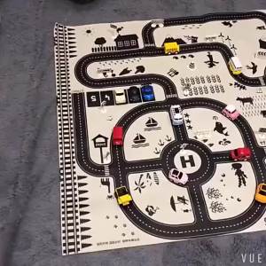83*58cm/130*100cm Road Mat Children Traffic Car Map Educational Toy Road Plastic Carpet Playmat For Mats City Kids Toys Games