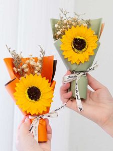 Mini Sunflower Soap Flowers Creative Gift Dried Flowers Full Sky Star Sunflower Simulated Flowers Graduation Season Gift