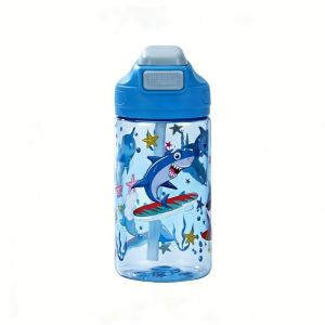 Bình Nước Khủng Long 410ml Dành Cho Trẻ Em Có Ống Hút Silicon Chống Rò Rỉ Bằng Nhựa Thân Thiện Với Môi Trường Cốc Uống Nước Hoạt Hình Mùa Hè Dành Cho Trẻ Em