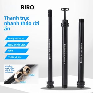 Thanh Trục Nhanh Tháo Lắp Hợp Kim Nhôm Siêu Nhẹ RIRO 12/15MM Trục Xuyên Tâm Ẩn Dành Cho Phụ Kiện Xe Đạp Leo Núi Và Xe Đạp Đường Trường