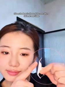 50PCS Orthodontic Double-head Dental Floss Stick for Braces Dental Floss for braces Home Portable Pack