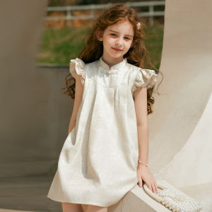 Little Naive | Summer New Chinese Style Flared Sleeve Cheongsam Dress