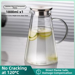 Single | Durable Large Capacity Heat-resistant Glass Cold Water Pitcher