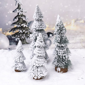 Mini Christmas Tree Artificial White Small Cedar Pine Tree New Year Party Decoration