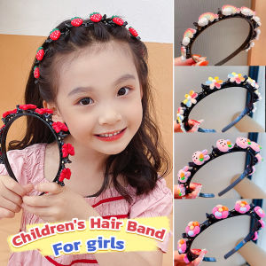 Digeo Fashion Childrens Braided Hair Band Press Hair Headdress Shredded Hair Artifact Hair Accessories Cute