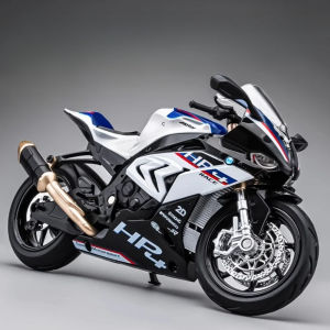 1:12 Scale HP4 Motorcycle Model Car Toy Alloy Diecast Light Music Shock Absorption Motor Miniature Models Kids Birthday Gifts