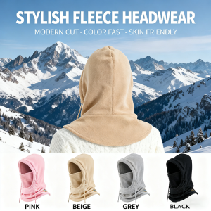 Winter Cycling Warm Knit Hooded Mens and Womens 4-in-1 Fashionable Thick Wool Warm Skiing Integrated Outdoor Sports Mask Hat
