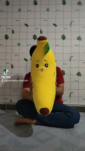 THÚ NHỒI BÔNG TRÁI CHUỐI 50CM CAO CẤP LÔNG MỊN