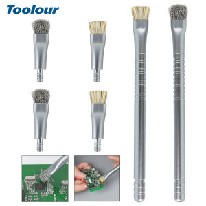 แปรงทำความสะอาดไอซีป้องกันไฟฟ้าสถิตย์ Toolour ESD Safe สำหรับทำความสะอาดเมนบอร์ด แปรงแข็งสำหรับขจัดกาวไอซี/ทำความสะอาดแผงวงจรพิมพ์/ซ่อมโทรศัพท์มือถือ